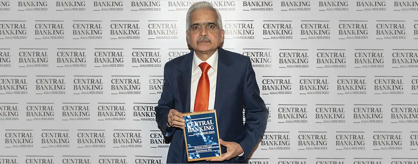 Governor Shri Shaktikanta Das received the award for being ranked 'A+' in the Global FInance Central Banker Report Cards 2023 Governor Shri Shaktikanta Das received the award for being ranked 'A+' in the Global FInance Central Banker Report Cards 2023